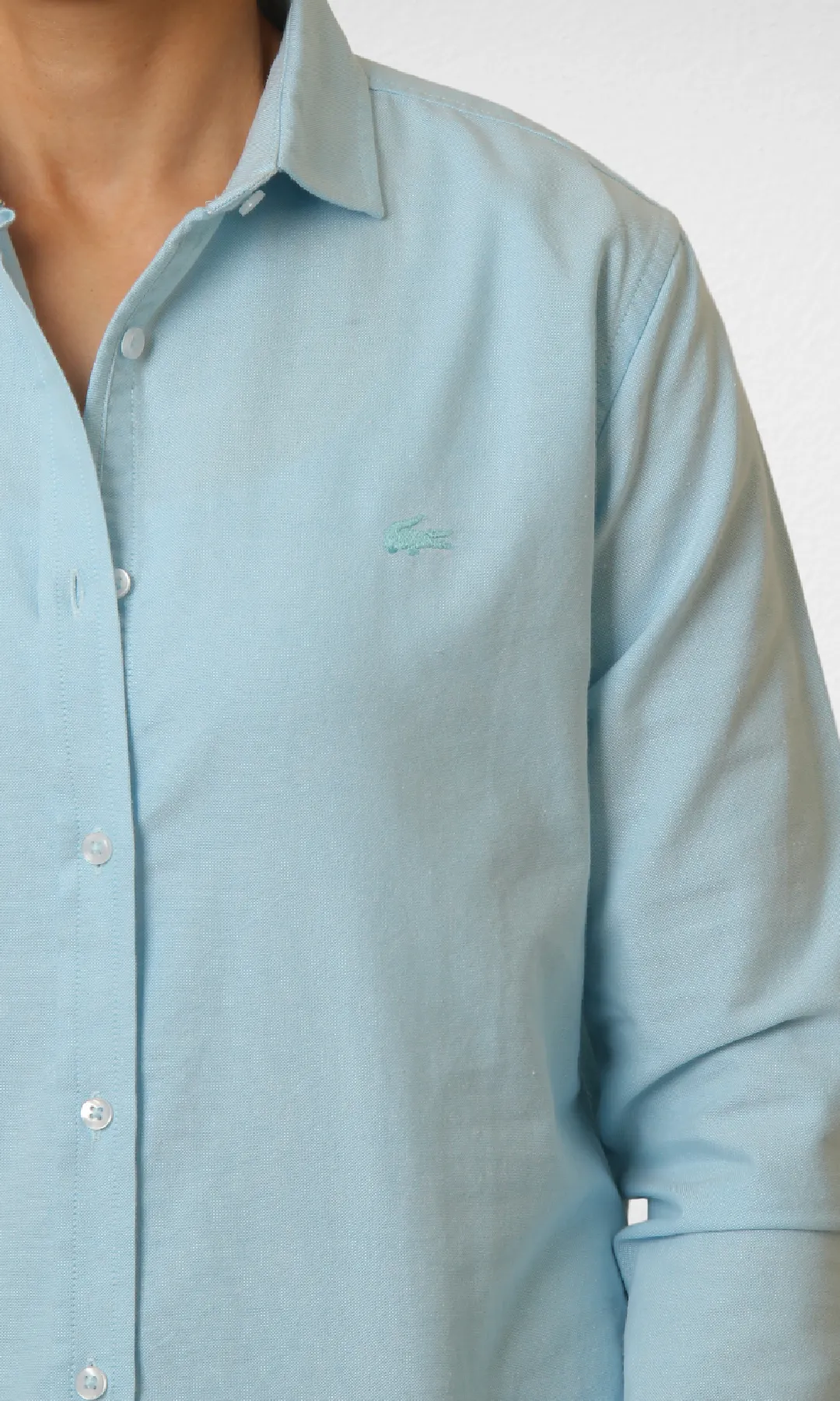 women Lacoste shirt (Baby Blue)