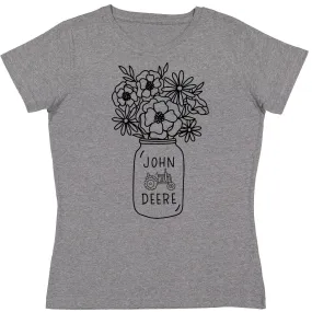 Women's Grey Flower Jar T-Shirt