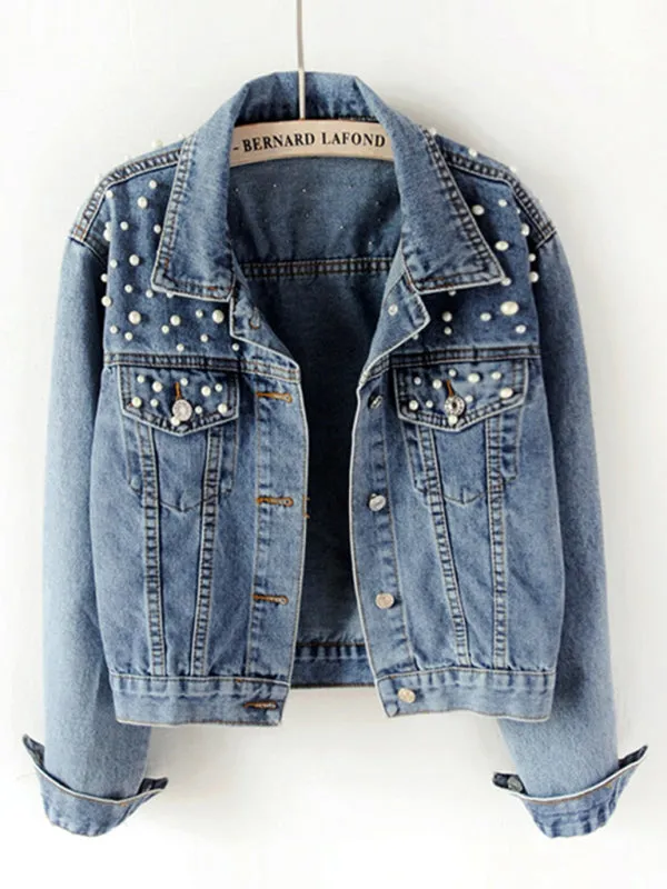 Women's Self-Design Sleeveless Denim Jacket