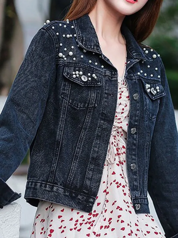 Women's Self-Design Sleeveless Denim Jacket